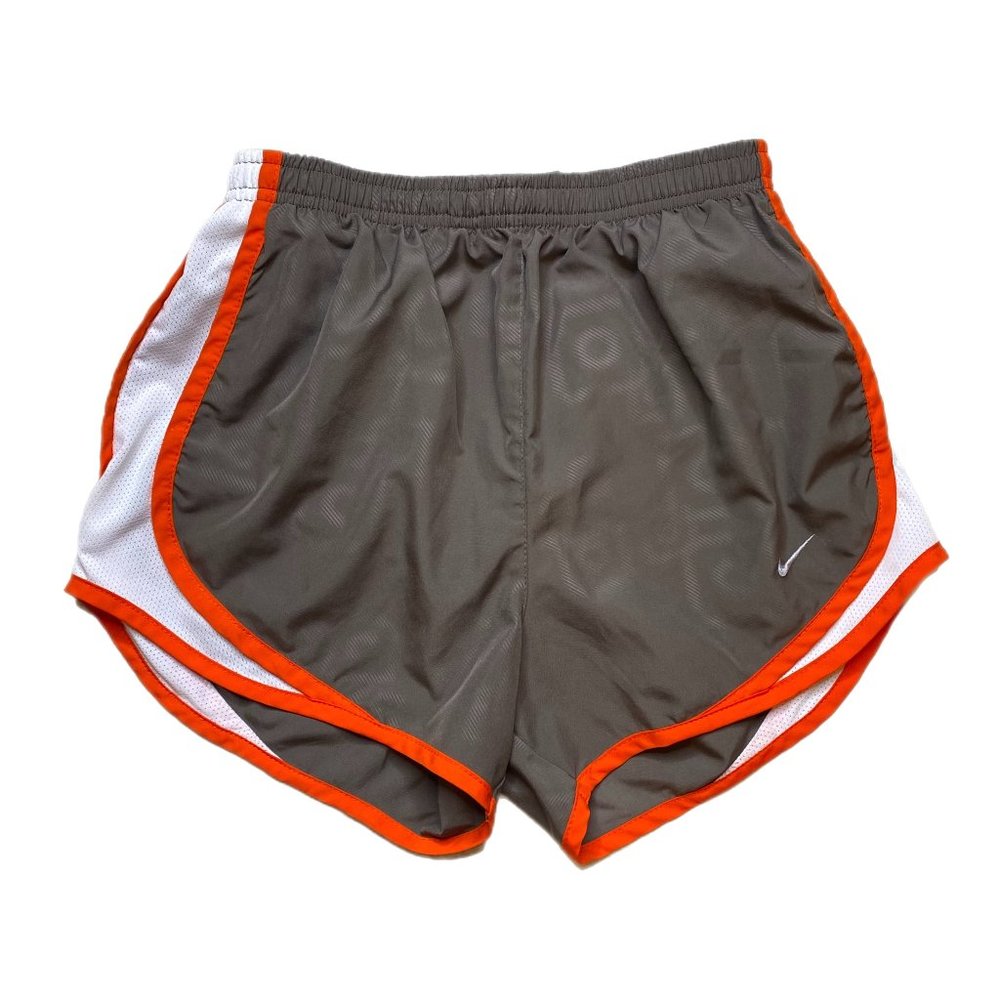 Nike Fit Dry Women's Pull-On Gray/Orange/White Running Shorts